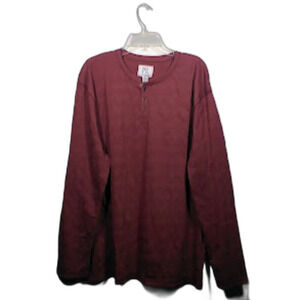 PX Clothing Shirt Henley Long Sleeve Blue Men Size XXL Casual Outdoor Cotton NWT